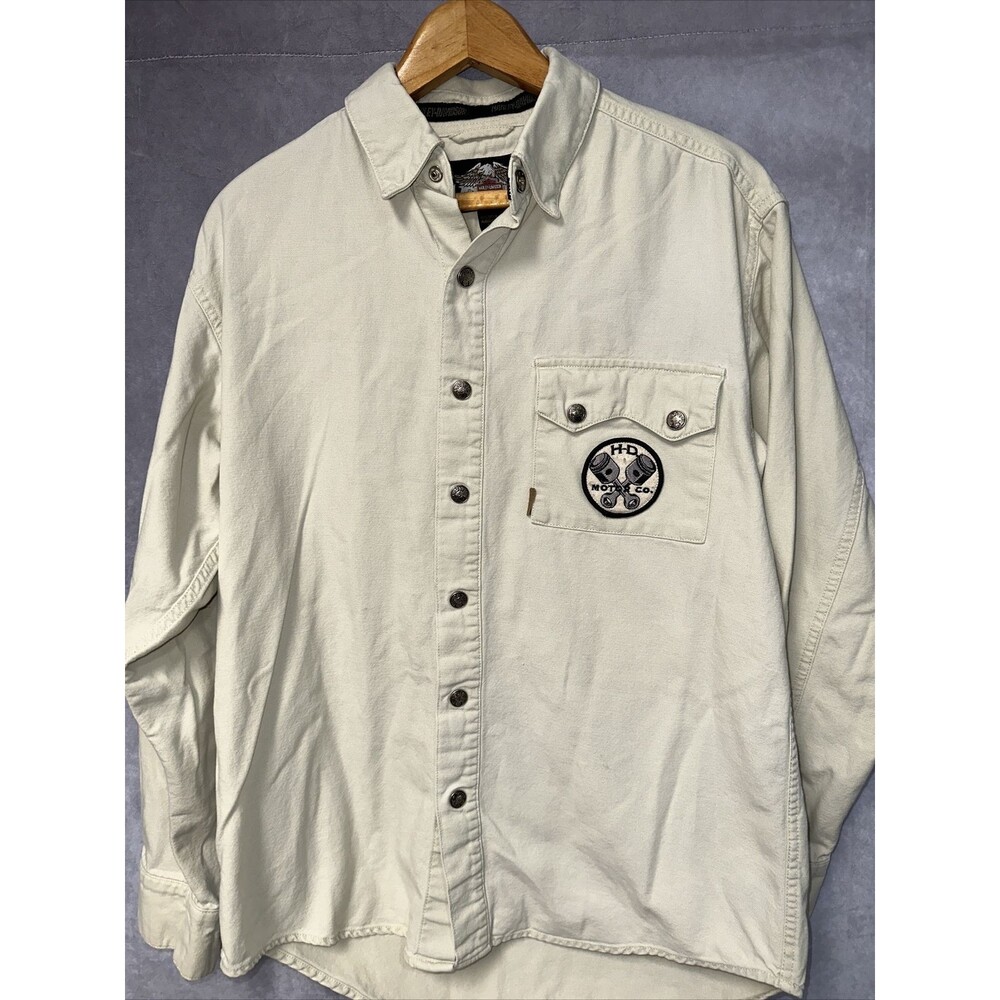 Harley Davidson Long Sleeve Snap Shirt Size Small
